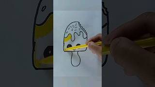 How to draw Cute ice cream Drawing #shorts #art #drawings #kidsvideo