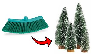 🌲Hermosos árboles de Navidad Reutilizando Una escoba ¡ Muy Fácil ! 🌲