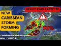 New Caribbean Storm Forming, Heavy Rain Likely in Jamaica & Flooding Possible • 13/11/24