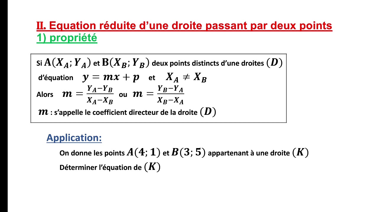 équation D Une Droite - YouTube