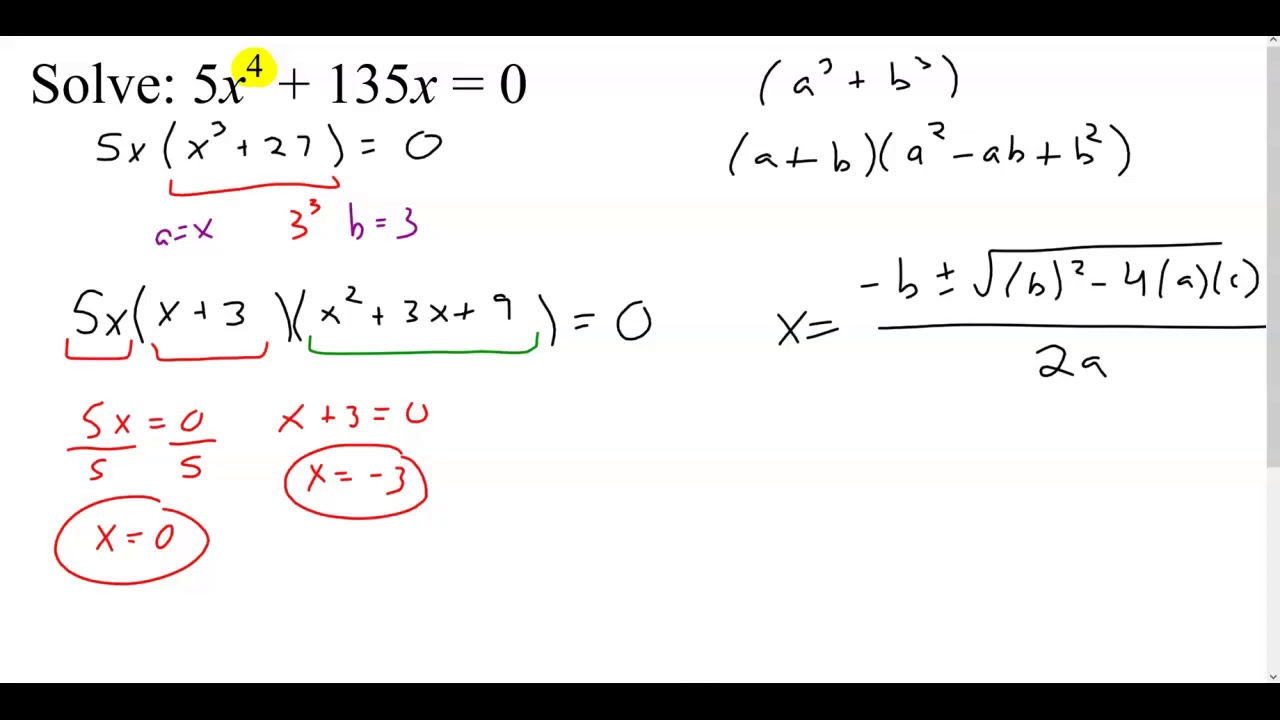 Solve Polynomials (Partner A) - YouTube