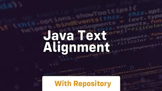 java text alignment