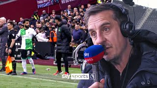Gary Neville reacts to 'unpleasant' Salah and Klopp touchline clash 👀