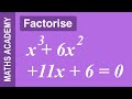 How to factorise x^3+6x^2+11x+6=0