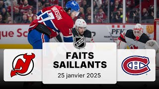 Devils vs Canadiens 25/1/25 | Faits saillants