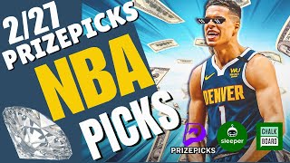 NBA PRIZEPICKS | CHALKBOARD | SLEEPER | PROP PICKS | THURSDAY | 2/27/2025 | NBA BETTING | BET PROPS