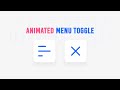 Modern Animated Menu Toggle Button using Html CSS & Javascript