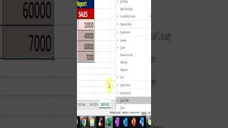 #exceltutorial - Status Bar Tricks to Get Sum Avg and Count - #shorts #shortexcel
