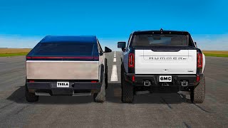 Tesla Cybertruck vs Hummer EV: ARRANCONES