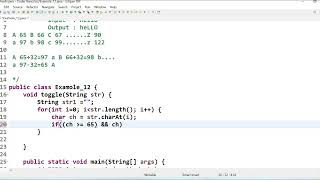 Program to toggle case of a string using ASCII Values | Toggle Case Program