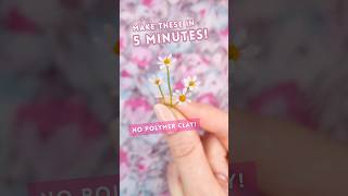 the EASIEST miniature FLOWERS ever 🌼 NO POLYMER CLAY! #dollhouse #miniatures