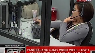 QRT: Panukalang 4-day work week, lusot na sa committee level ng Kamara