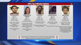 APD highlights top five weekly fugitives on social media
