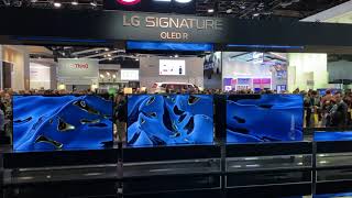 LG Signature R demo (Rollable OLED TV) on CES 2020