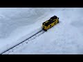 LEGO Snow Plow Train: working and clearing snow