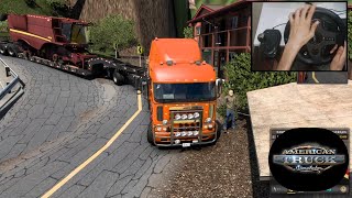 Harvester Delivery Through Dangerous Road- ATS | Steering Wheel & Shifter| 1.44