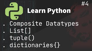 Python - Composite Datatypes | Arrays, Tuple , Dict | use of composite Datatypes | #python