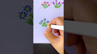 Let’s draw cute little flowering plants #howtodraw #easydrawing #forkids #flowers #colorful #diyart