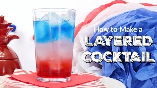 Red White and Blue Layered Cocktail (Easy!)