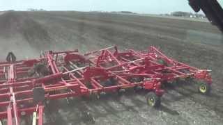 Field Cultivating with Cat Challenger MT765c and Sunflower 5056 45ft cultivator - Spring 2013