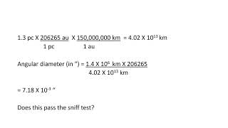 Small angle formula in astronomy