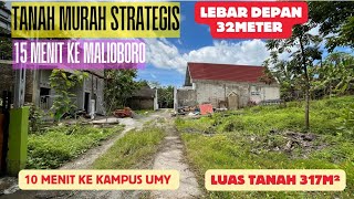 Jual Tanah Jogja Murah Dekat Kampus UMY, UNU, Stikes Aisyah LT 317m² Lokasi Samping Perumahan