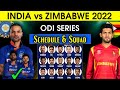 India Tour Of Zimbabwe | Team India Final ODI Squad | Ind vs Zim 2022 ODI Squad