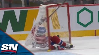 Canadiens Fans Furious As Mikhail Sergachev Sends Josh Anderson Flying Into Empty Net