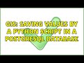 GIS: Saving values by a Python script in a PostgreSQL database