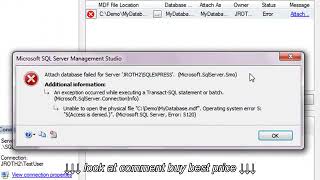 How to open an MDF file Attach a Database in SQL Server