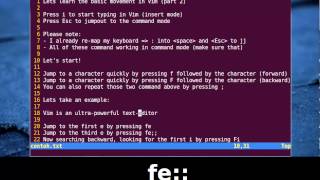 Vim Tutorial - Basic Movement (Part 2)