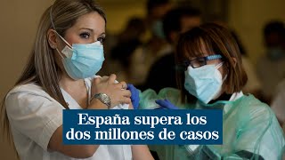 España registra más de 42.000 contagios desde el martes y supera los dos millones de casos