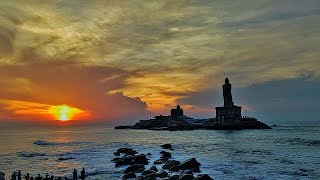 Beautiful sunrise at kanyakumari | Kanyakumari beach |Time Lapse | Asia | India | Tamil Nadu