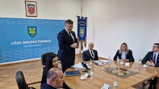 Plenković kod župana Ernesta na sastanku 30.09.2022.