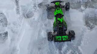 Traxxas RC buggy another fast ⏩ run on the snow ❄️ \u0026 ice