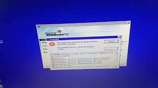 How to trigger an illegal operation in Windows 98