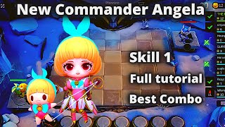 NEW COMMANDER ANGELA 1ST SKILL TUTORIAL | MLBB MAGIC CHESS NEW COMMANDER ANGELA SKILL 1 EXPLAINED