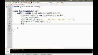 Introduction to Programming using Java: 3. Accepting User Input + String Concatination