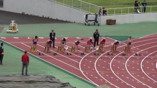 2016 茨城県高校総体陸上 女子100m決勝