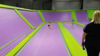 Lucy's gymnastics on a trampoline 2