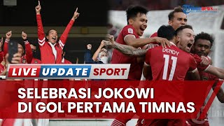 Jokowi Lakukan Selebrasi seusai Indonesia Masukkan Gol Pertama ke Gawang Thailand di Piala AFF 2022