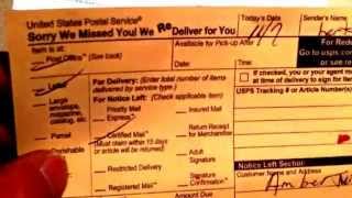 PS Form 3849 with Blood