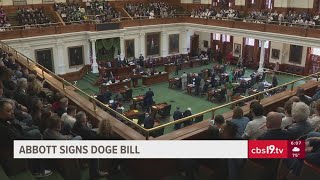 Gov. Abbott signs bill into wall introducing state-level DOGE office for Texas