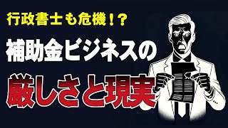 【ひとりごつ】行政書士も危機！?補助金ビジネスの厳しさと現実