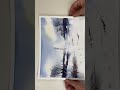 beautiful semi abstract watercolour using a plastic card