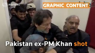 WARNING: GRAPHIC CONTENT – Imran Khan shot in 'assassination' attempt in Pakistan