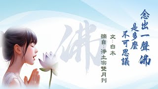 念出一聲佛是多麼不可思議       文: 白木