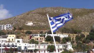 Tilos , Arrival of Dodekanisos Express May 2014