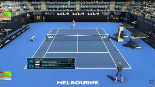 Sebastian Korda VS Daniil Medvedev | Australian Open 2023 | Tennis Elbow 4 | CPU vs CPU Simulation