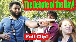 *Fixed video! Mohammed Hijab ft Christian Lady, Captain  || Speakers Corner